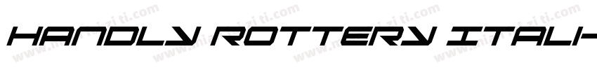 Handly Rottery Itali字体转换